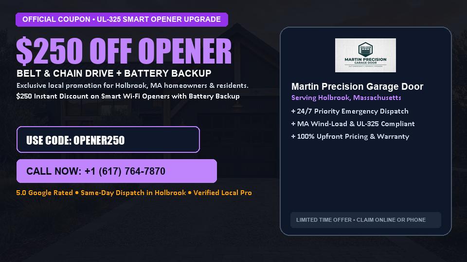 Martin Precision Garage Door $250 OFF Premium LiftMaster Opener Installation