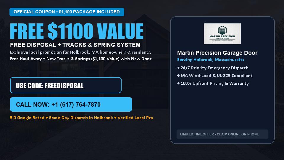Martin Precision Garage Door FREE Haul-Away & Heavy-Duty Tracks with New Door